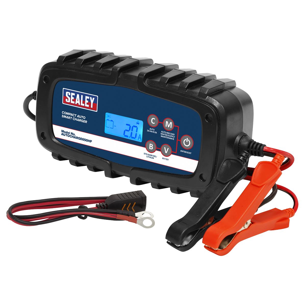 Sealey AUTOCHARGE650HF Compact Auto Smart Charger & Maintainer 6.5A 6/12V Sealey