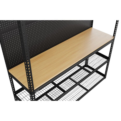 Sealey APMWB1 Heavy-Duty Modular Workbench with Racking & Pegboard 300kg Capacity Per Level 1820mm Sealey