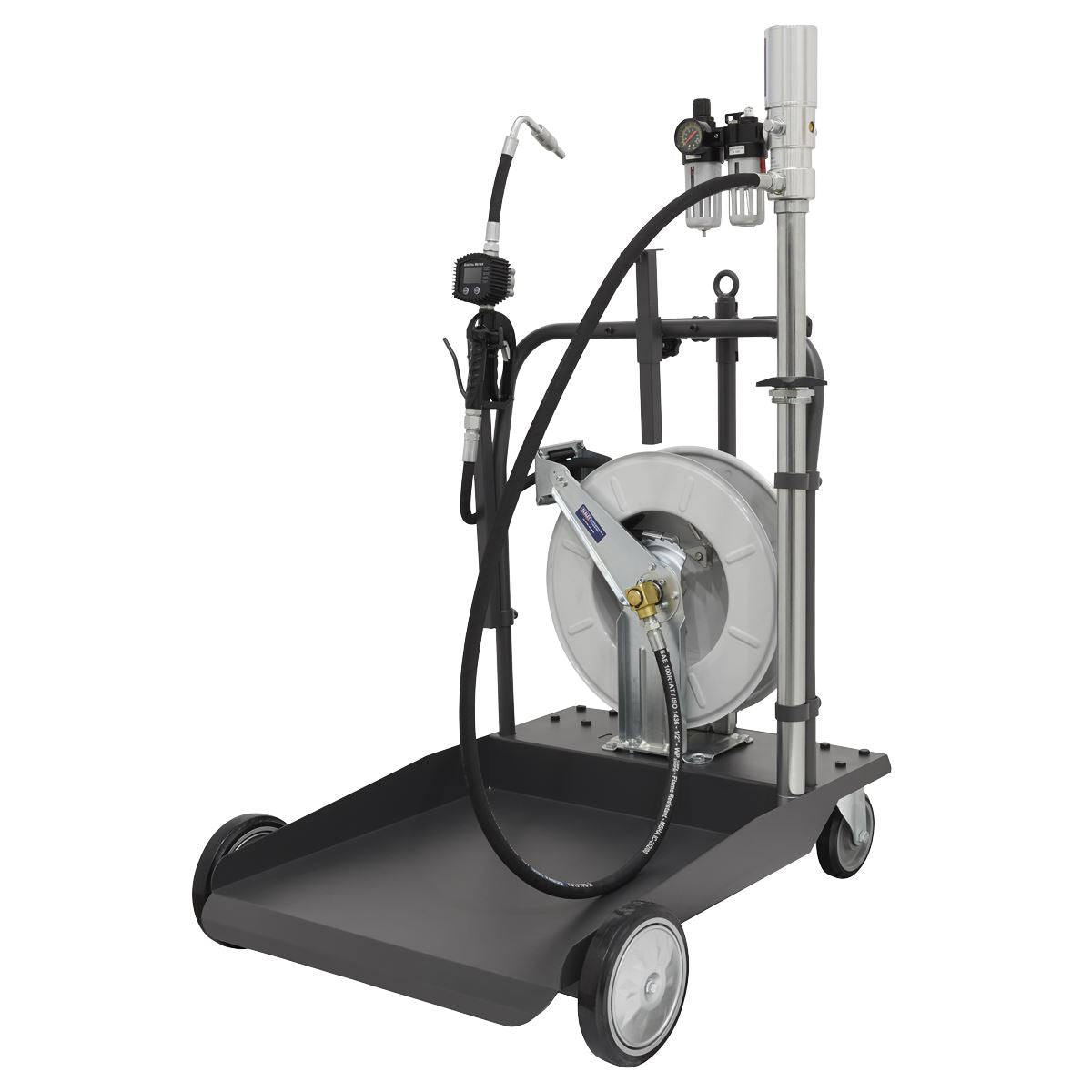 Sealey AK4562D Oil Dispensing System Air Operated with 10m Retractable Hose Reel Sealey