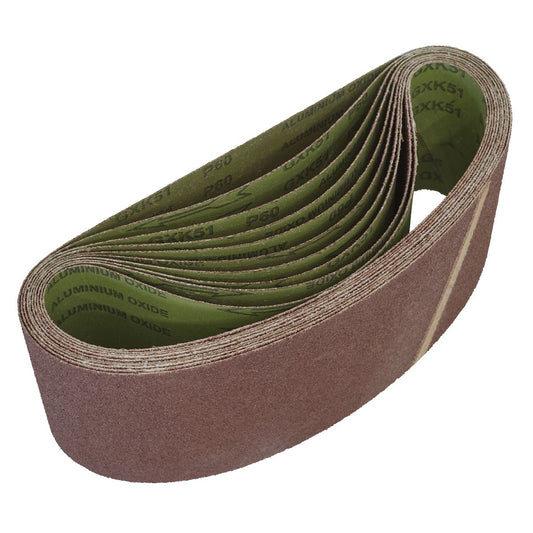 Sealey WSB6160 Sanding Belt 100 x 610mm 60Grit - Pack of 10 Sealey