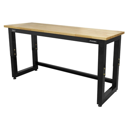 Sealey APMS22 Steel Adjustable Workbench with Wooden Worktop 1830mm - Heavy-Duty Sealey