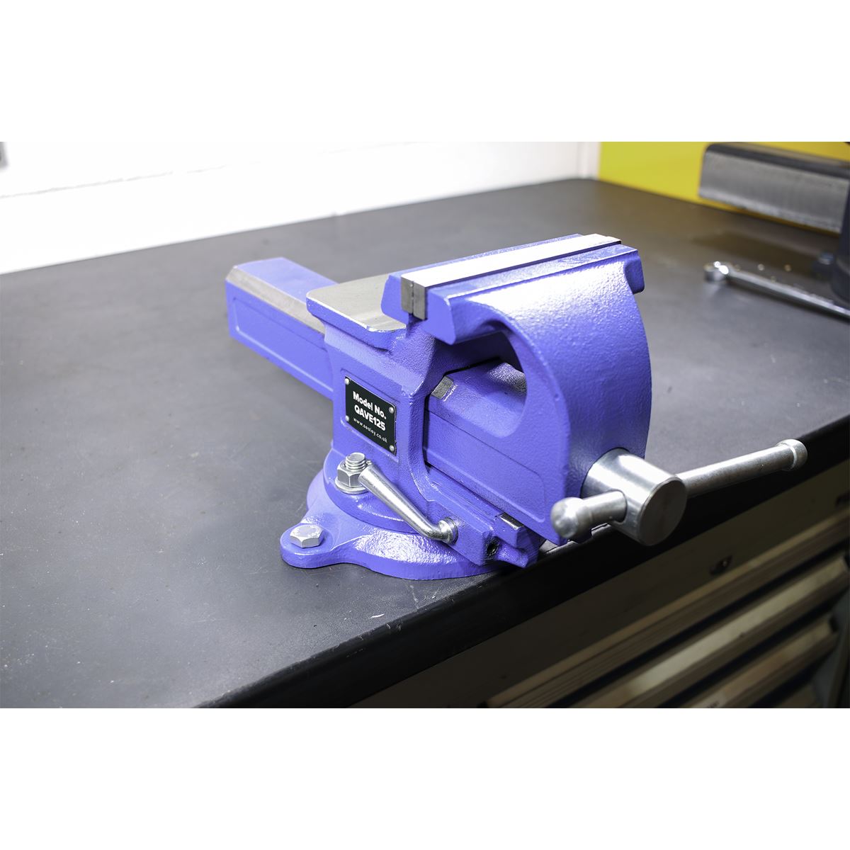 Sealey QAVE125 Vice 125mm Quick Action Swivel Base SG Iron Sealey