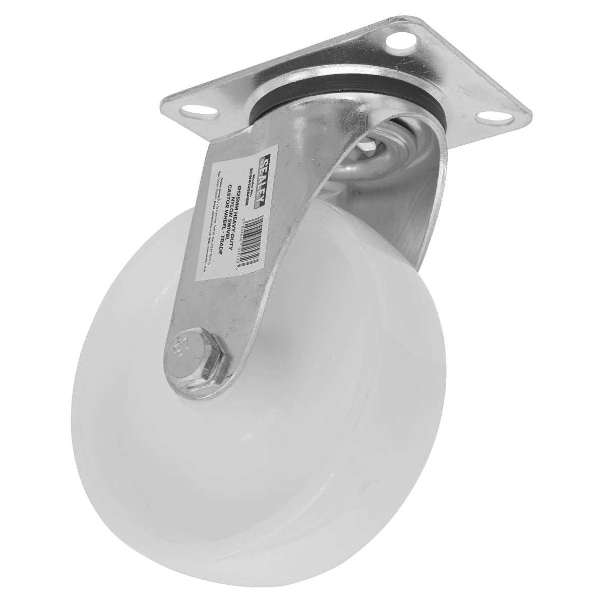Sealey SCW4125SPEM Heavy-Duty Nylon Swivel Castor Wheel Ø125mm - Trade Sealey