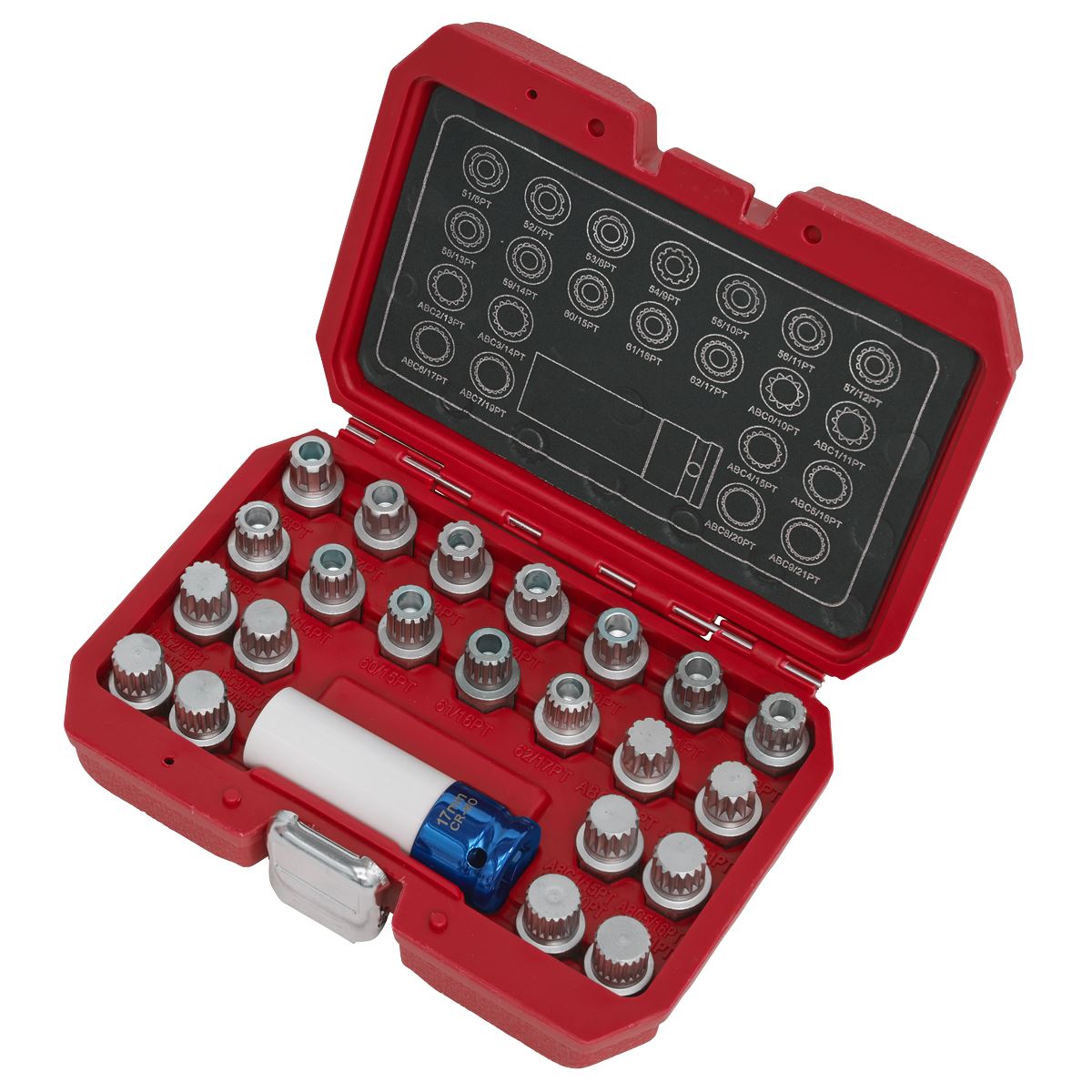 Sealey SX210 Locking Wheel Nut Key Set 23pc - VAG Sealey