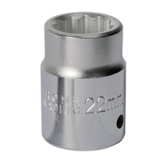 Sealey S34/22 WallDrive® Socket 22mm 3/4"Sq Drive Sealey