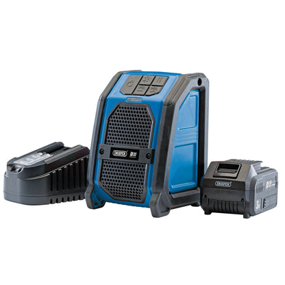 Draper 94903 D20 20V Wireless Speaker with 1 x 3.0Ah Battery and Charger Draper