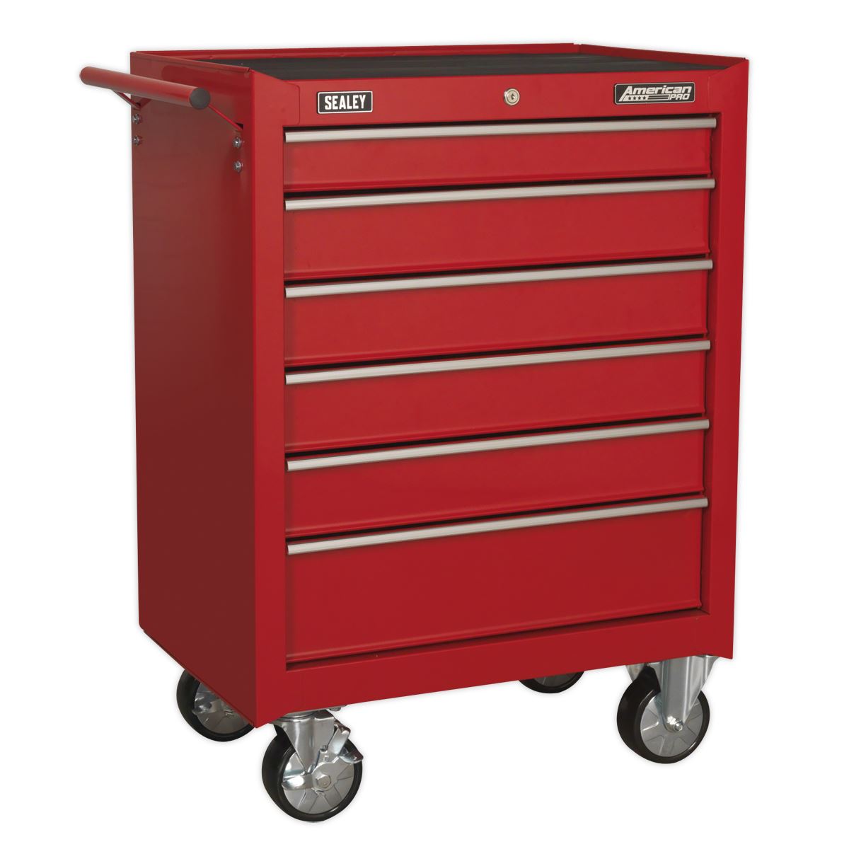 Sealey AP226 Rollcab 6 Drawer with Ball-Bearing Slides - Red Sealey