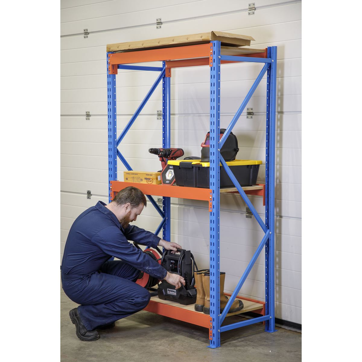 Sealey APR2701 Heavy-Duty Shelving Unit with 3 Beam Sets 900kg Capacity Per Level Sealey