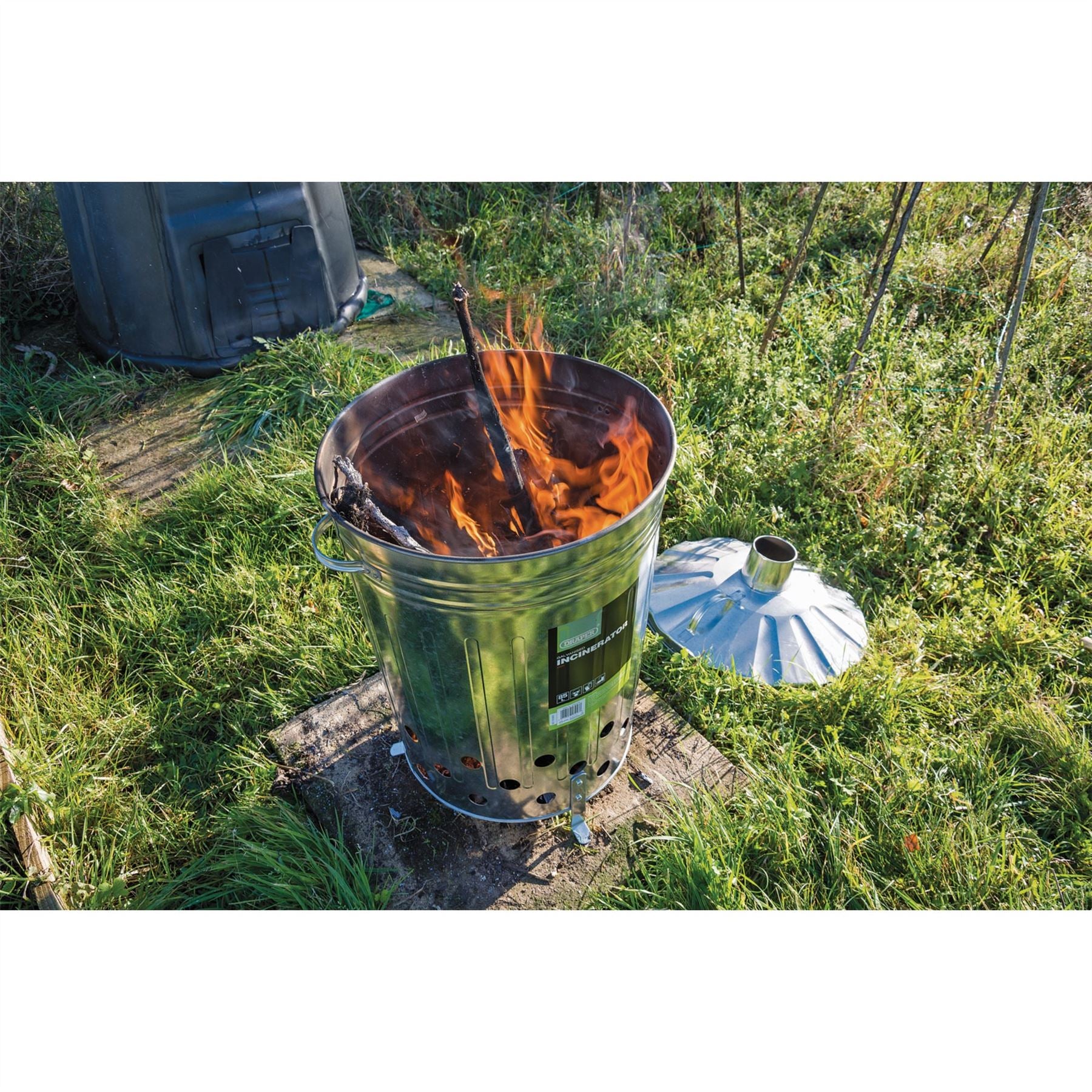 Draper 53253 Galvanised Garden Incinerator 85L Draper