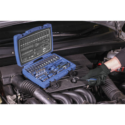 Sealey AK8990 Socket Set 33pc 1/4"Sq Drive 6pt WallDrive® Metric Sealey