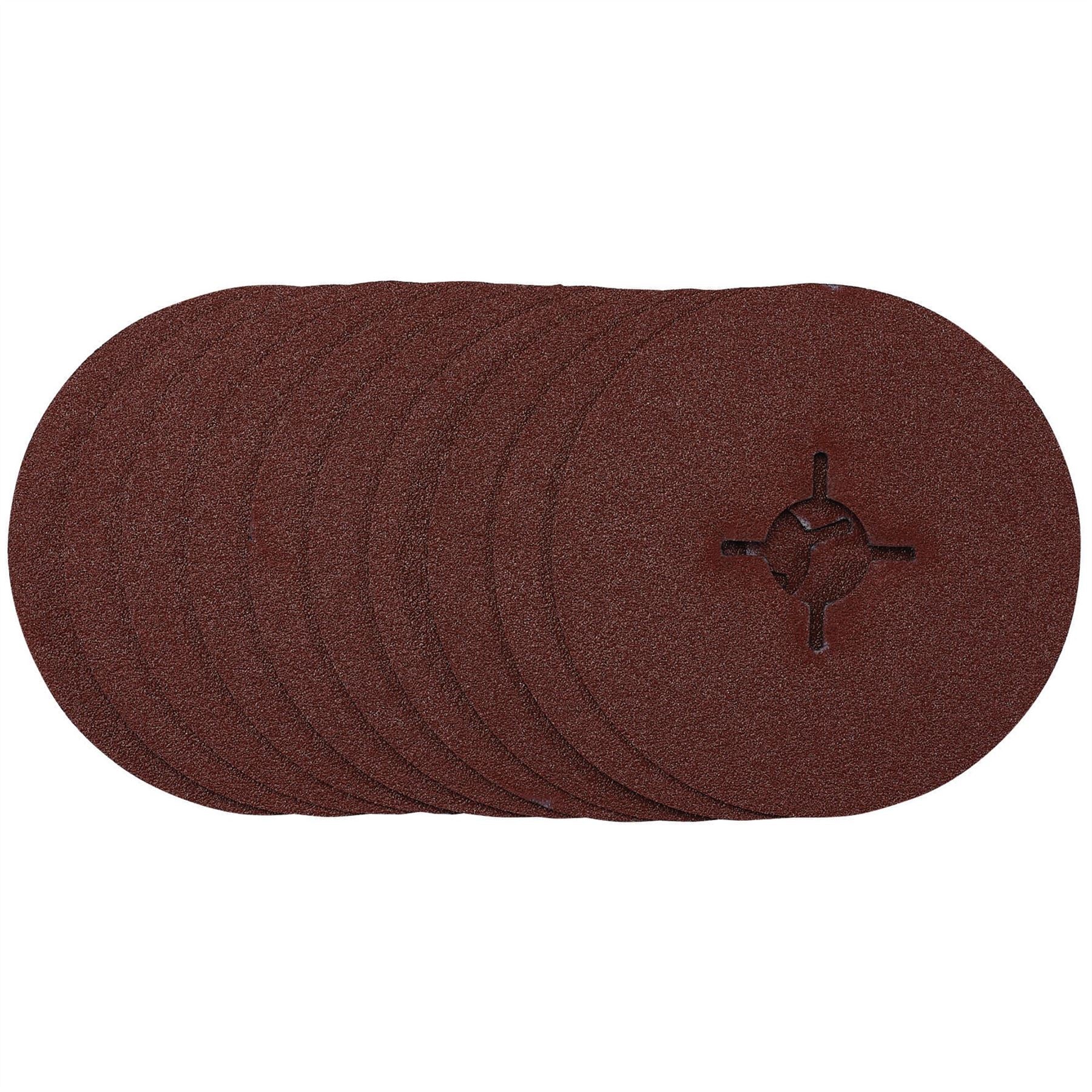 Draper 68493 Fibre Sanding Discs 115mm 60 Grit Pack of 10 Draper