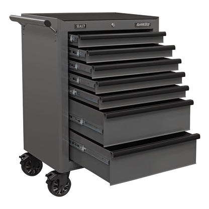 Sealey AP26479TG Rollcab 7 Drawer with Ball-Bearing Slides - Grey/Black Sealey