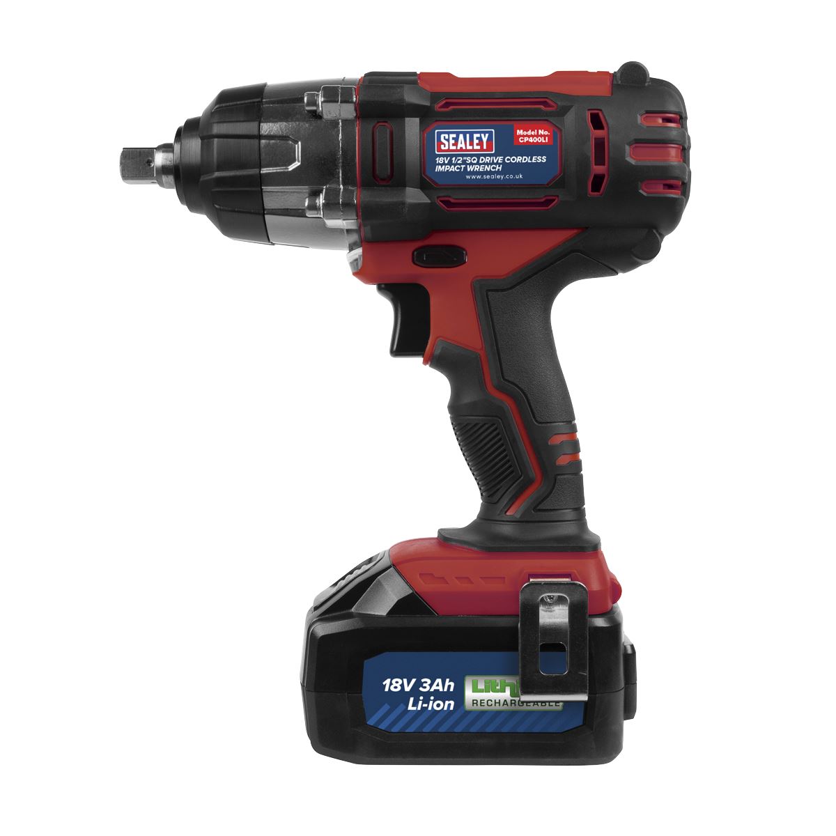 Sealey CP400LI Cordless Impact Wrench 18V 3Ah Lithium-ion 1/2"Sq Drive Sealey