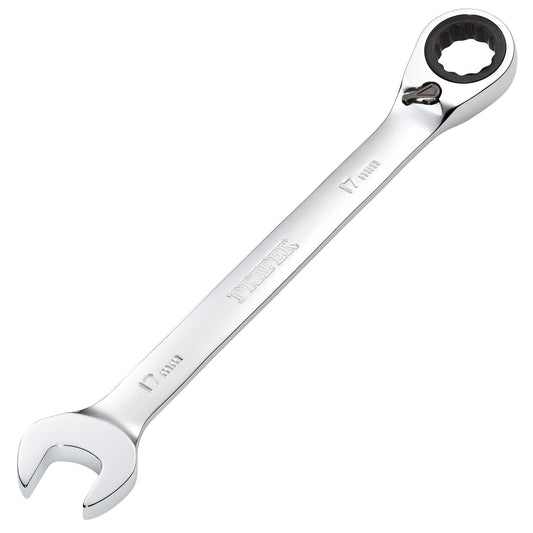 Draper 52005 HI-TORQ® Metric Reversible Ratcheting Combination Spanner 17mm Draper