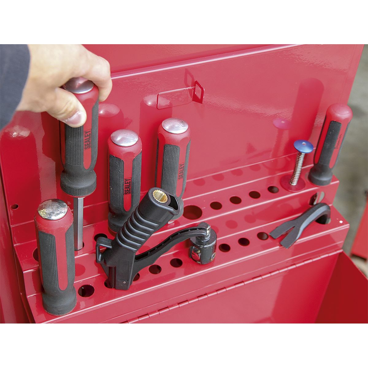 Sealey APLHT Side Cabinet for Long Handle Tools - Red Sealey