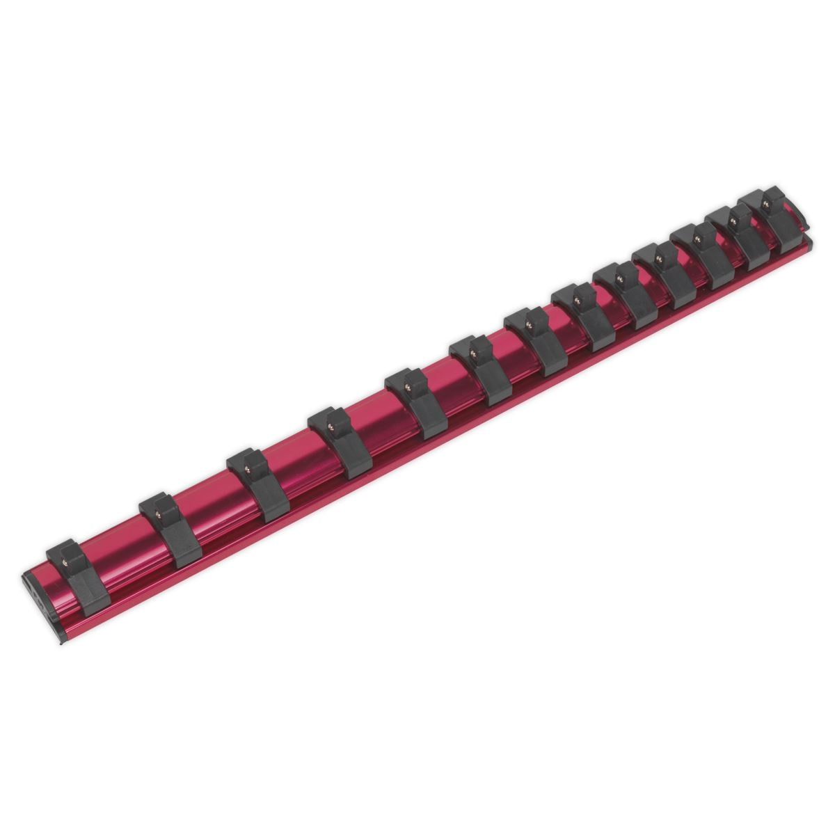 Sealey AK27082 Socket Retaining Rail Magnetic 1/4"Sq Drive 13 Clips Sealey