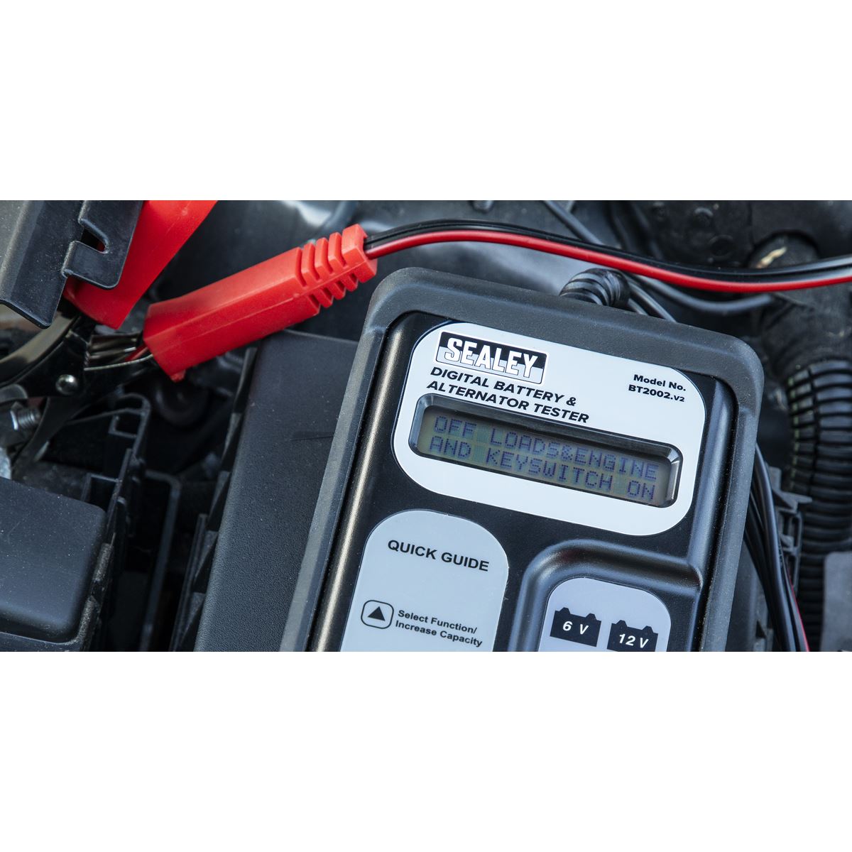 Sealey BT2002 Digital Battery & Alternator Tester 6-12V Battery 6 12 24V Alternator Sealey