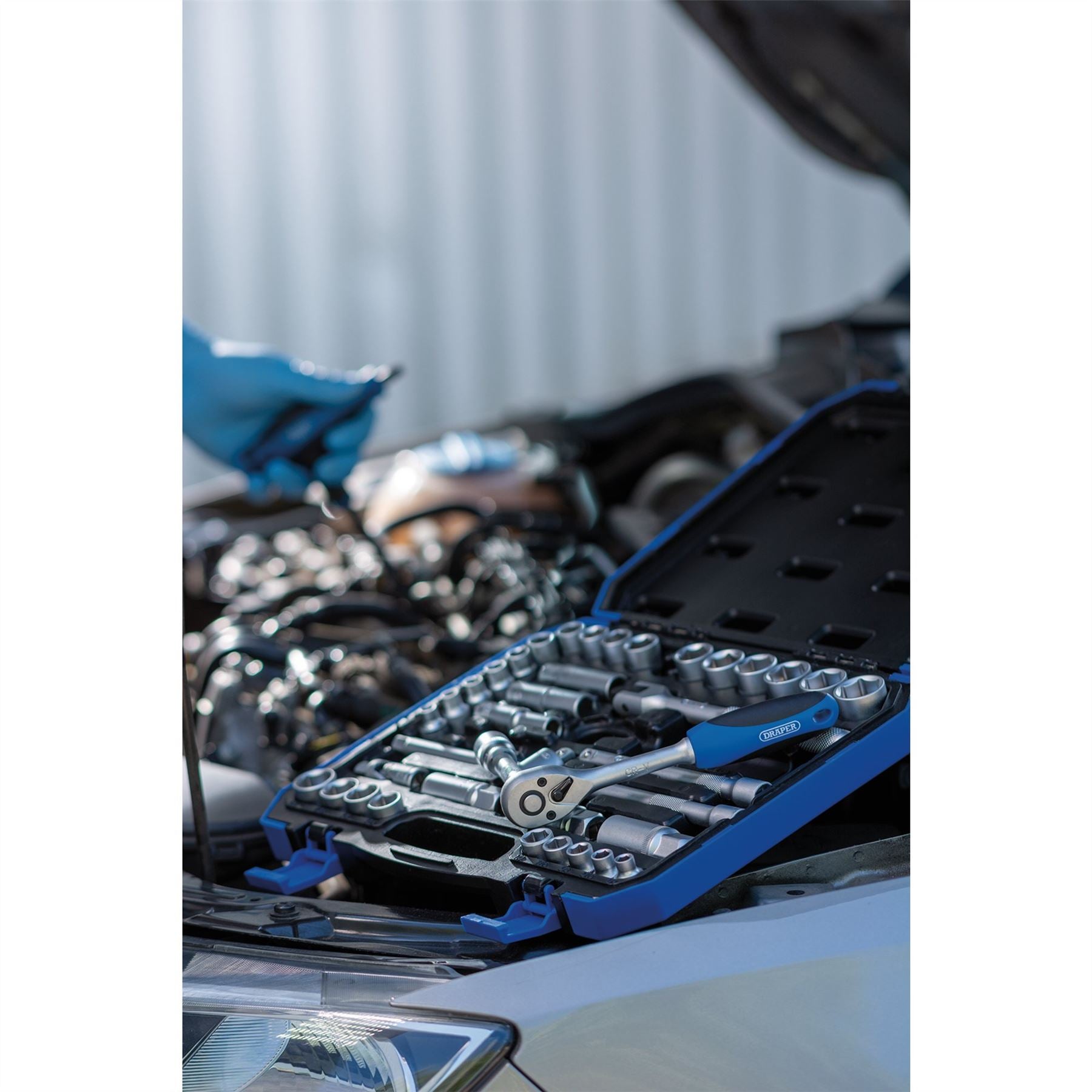 Draper 16361 Combined MM/AF Socket Set 3/8" Sq. Dr. 39 Piece Draper