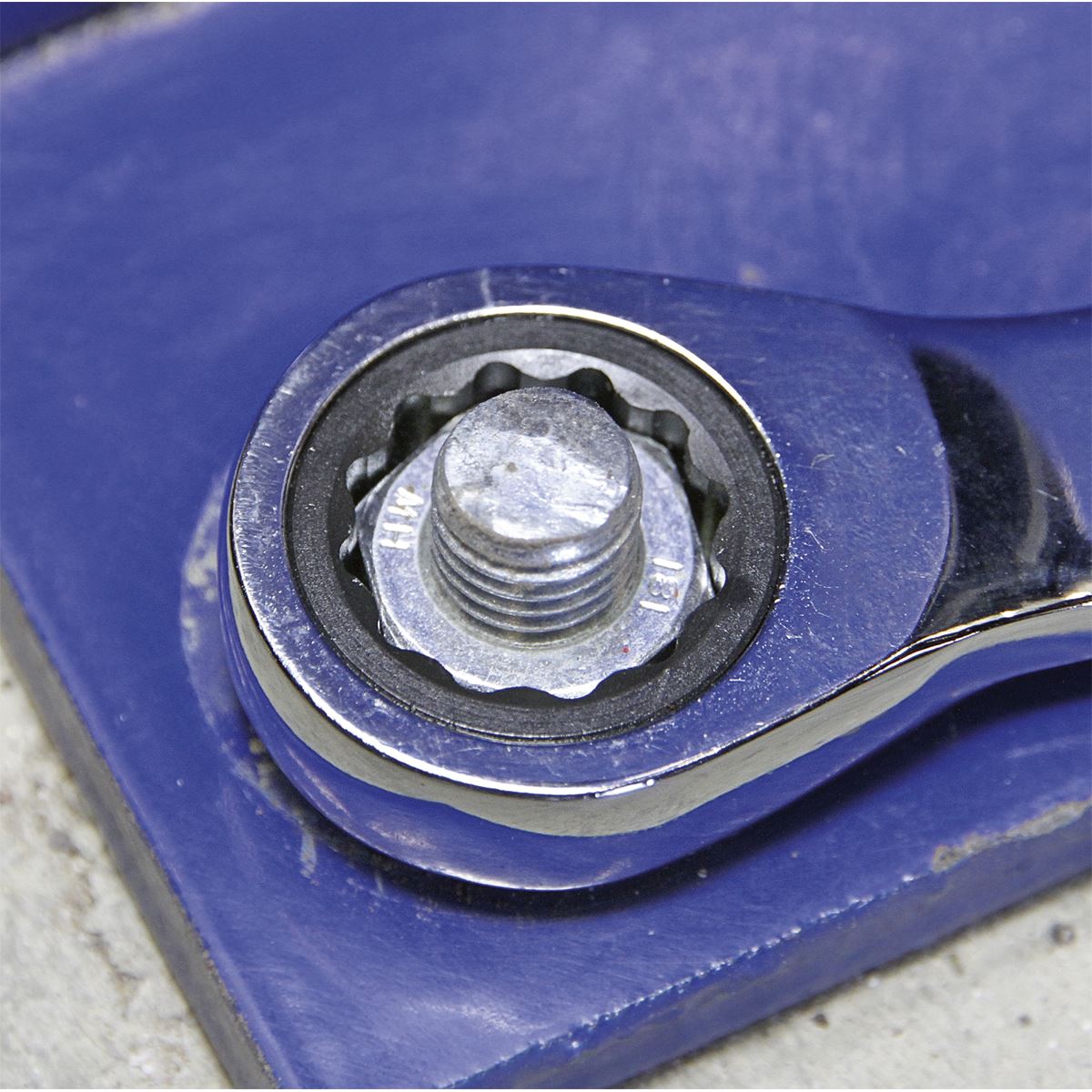 Sealey AK6319 Double Ring Ratchet/Fixed Spanner Set 7pc Extra-Long Metric Sealey