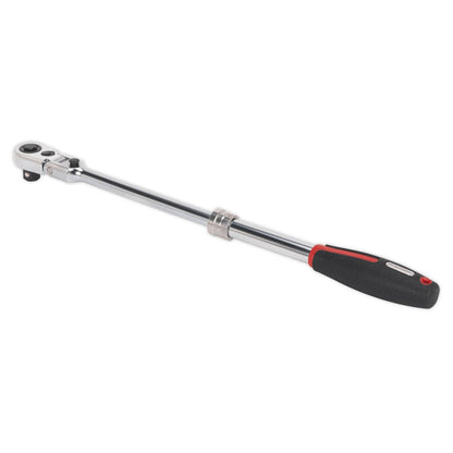 Sealey AK8984 Ratchet Wrench 1/2"Sq Drive Flexi-Head Extendable - Premier Platinum Sealey
