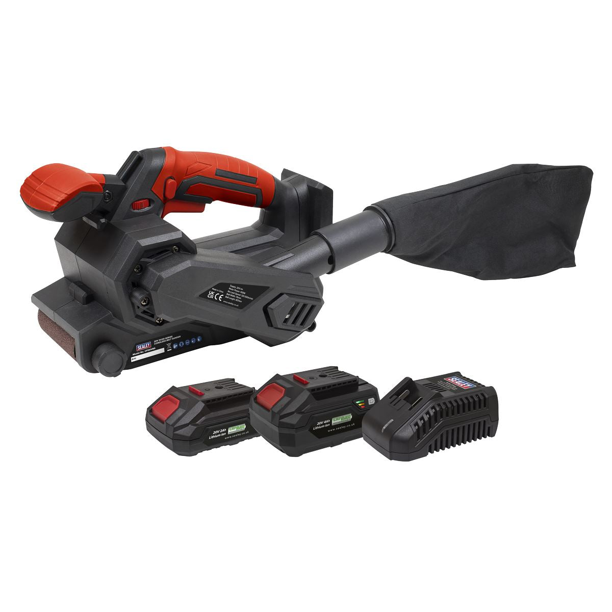 Sealey CP20VBSKIT 20V SV20 Series Cordless Belt Sander Kit - 2 Batteries Sealey