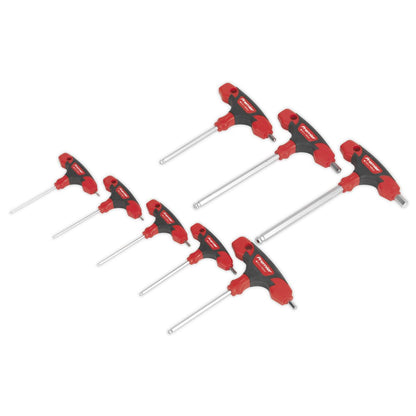 Sealey AK7144 Ball-End Hex Key Set 8pc T-Handle Metric Sealey