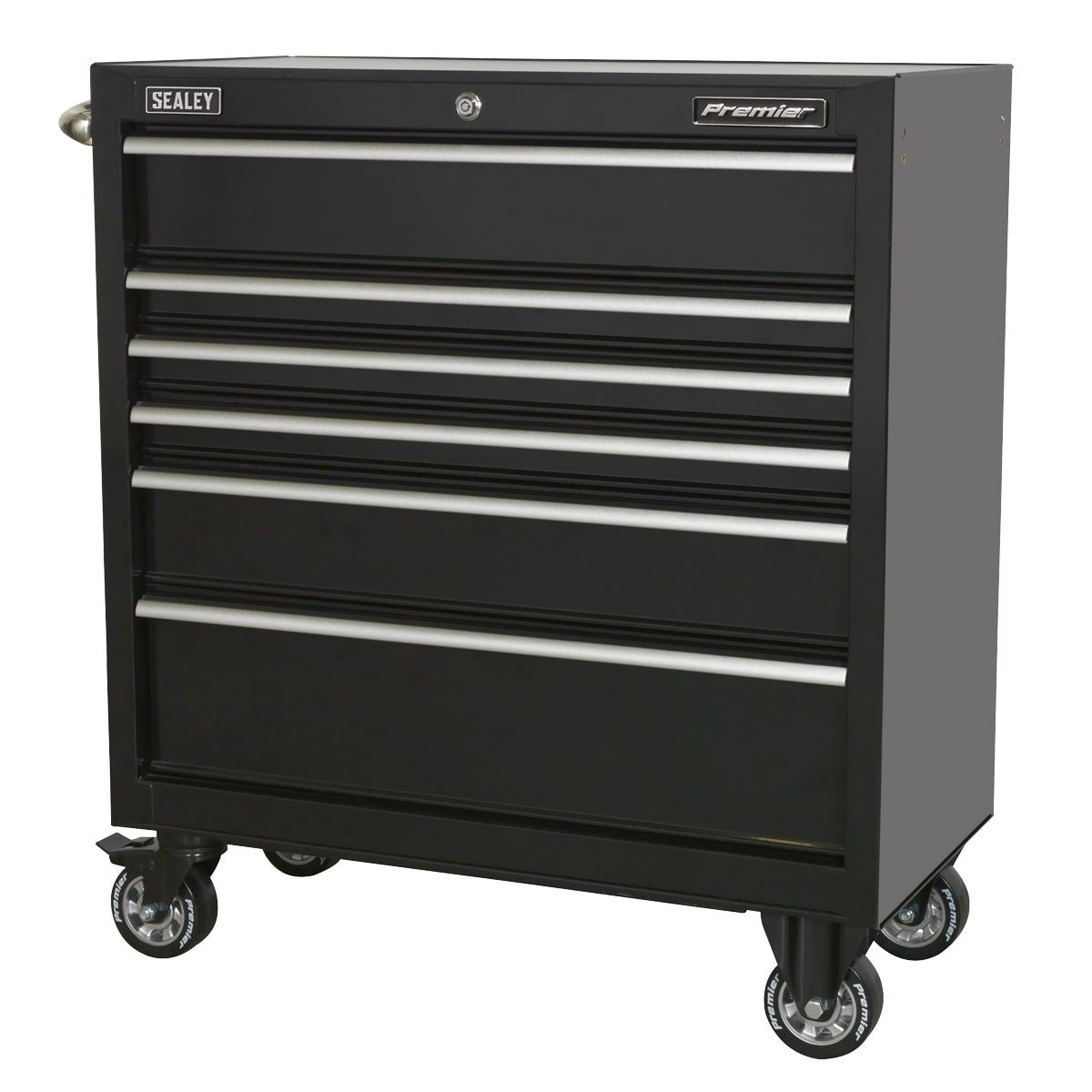 Sealey PTB93006 Rollcab 6 Drawer 930mm Heavy-Duty Black Sealey
