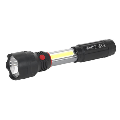 Sealey LED069 Torch/Inspection Light 3W COB & 3W LED 4 x AAA Cell Sealey
