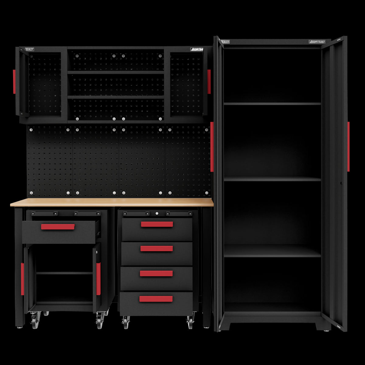 Sealey APMS12OP Complete Garage Storage System with Mobile Trolley x 2 Sealey