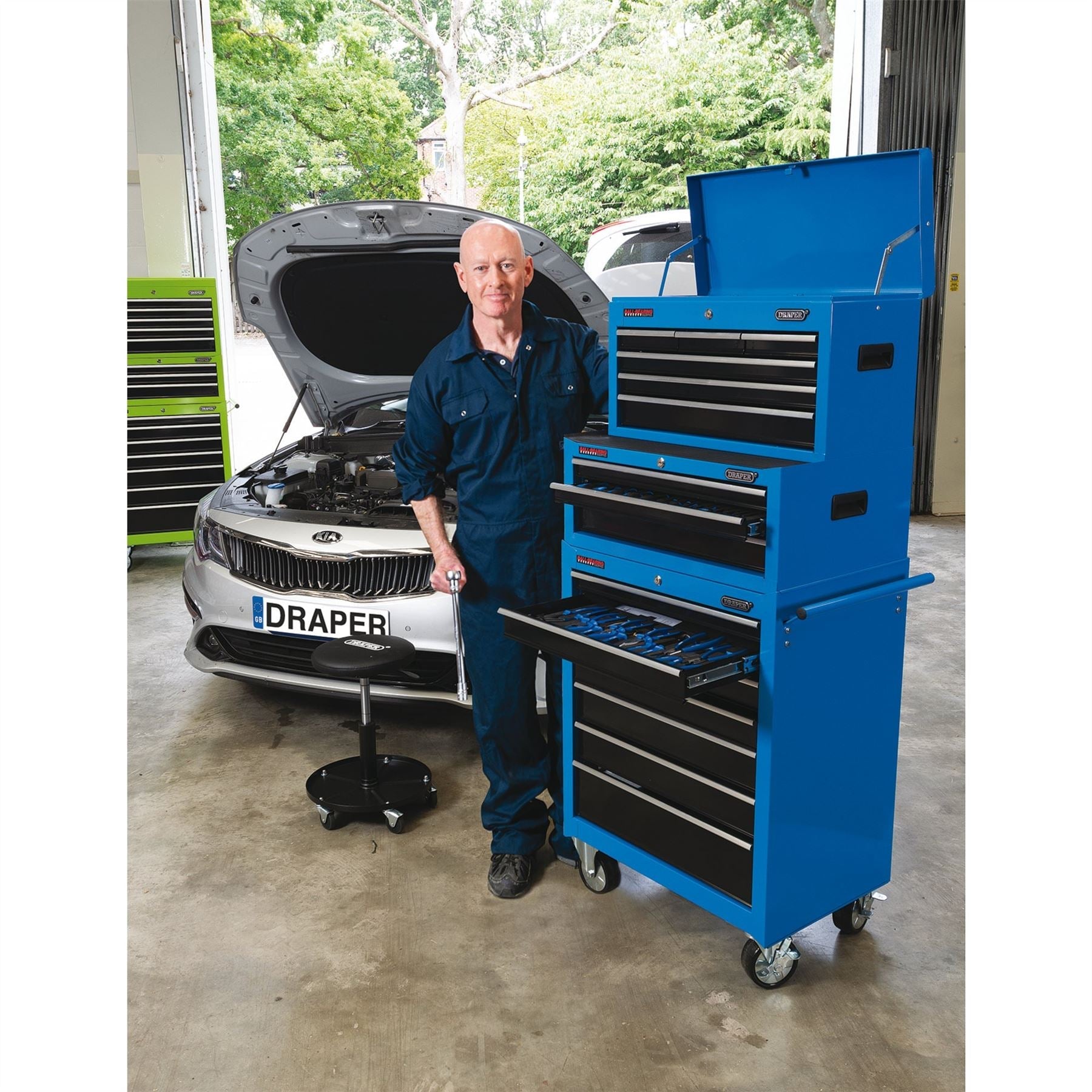 Draper 14898 Tool Chest 8 Drawer 26" Blue Draper