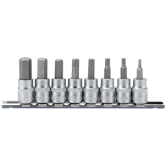 Draper 16285 Metric Hex. Socket Bit Set 3/8" Sq. Dr. 48mm 8 Piece Draper