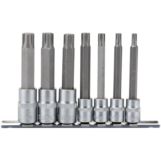 Draper 16346 Ribe® Socket Bit Set 3/8" & 1/2" Sq. Dr. 7 Piece Draper