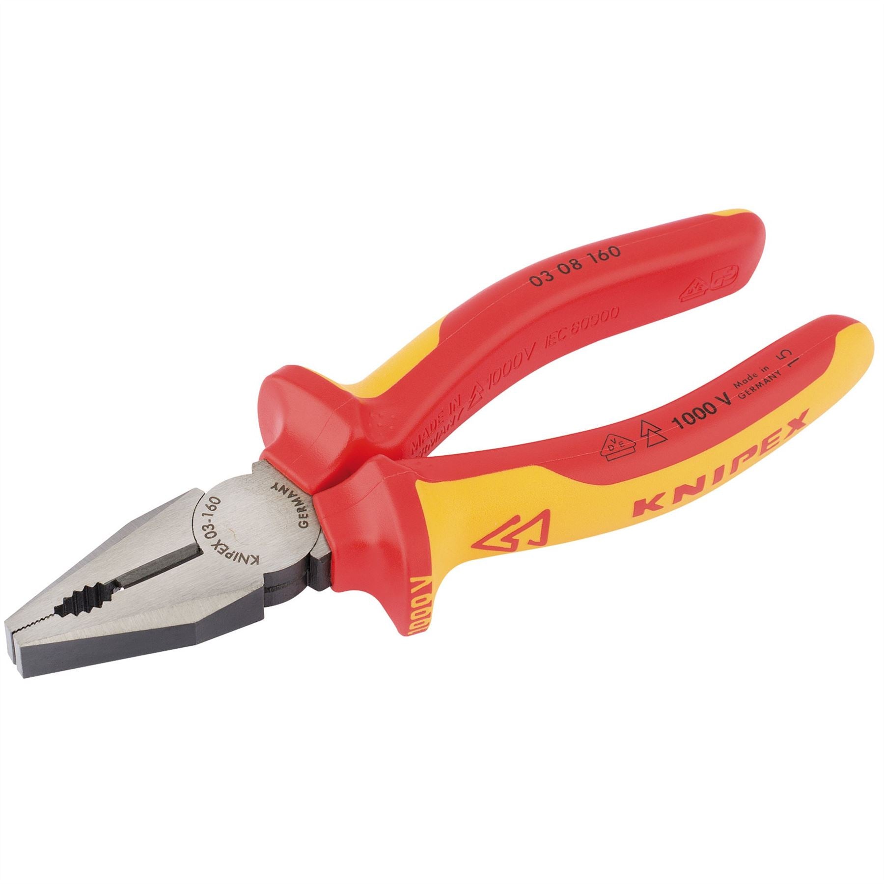 Knipex 32019 03 08 160UKSBE VDE Fully Insulated Combination Pliers 160mm Knipex