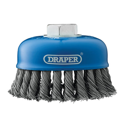 Draper 41450 Steel Twist-Knot Wire Cup Brush 100mm M14 Draper