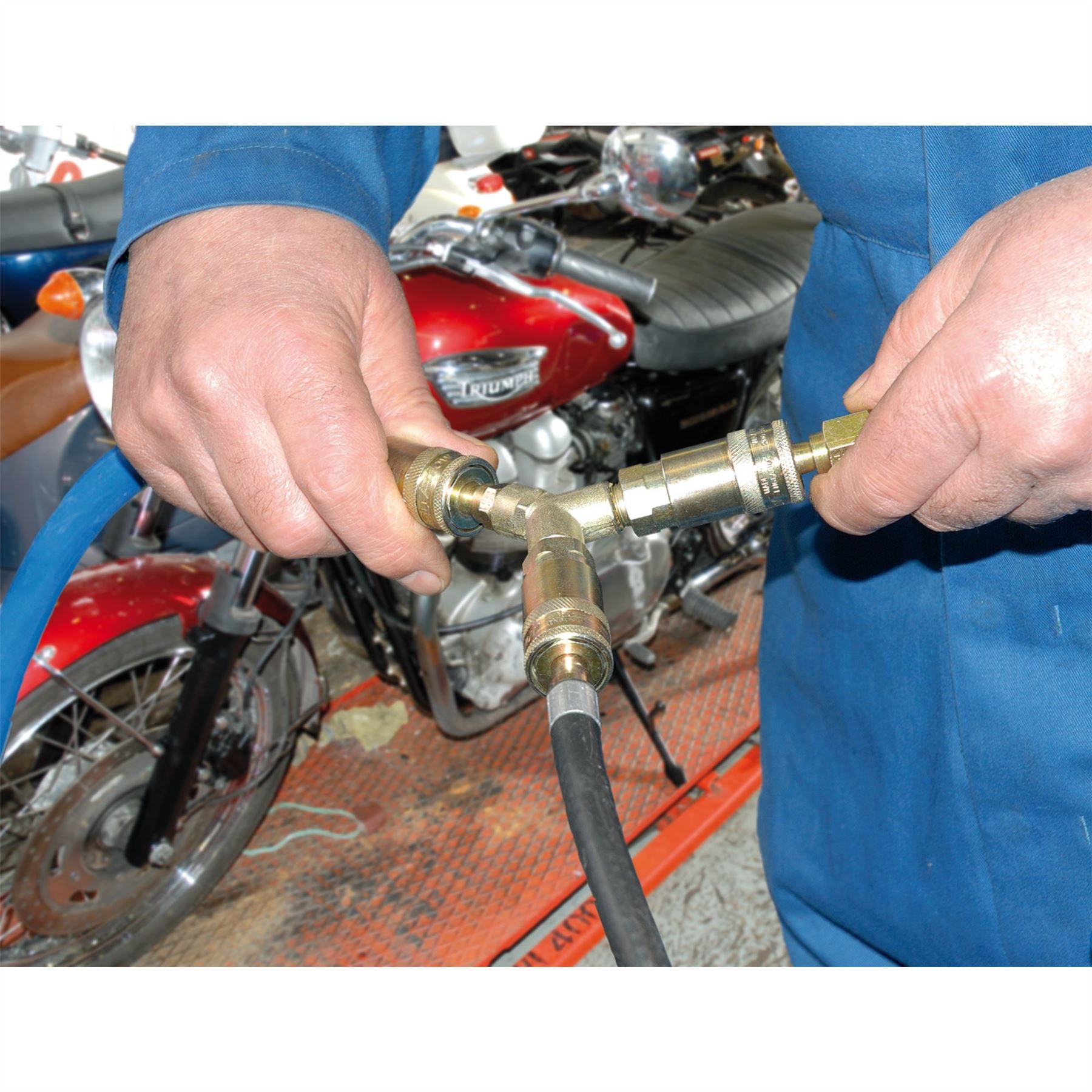 Draper 25855 PCL Twin Standard Coupling 2 x Male Couplings 1 x Tailpiece Draper