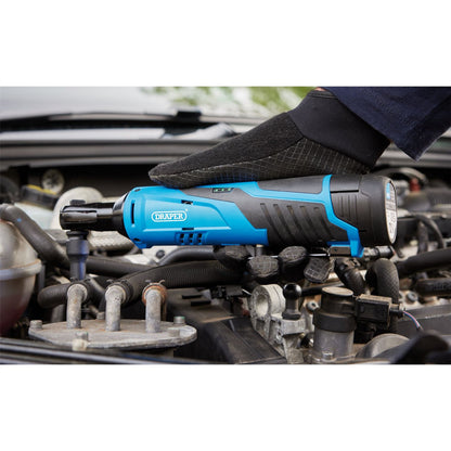 Draper 23649 12V Ratchet Kit 2 x 1.5Ah Batteries 1 x Fast Charger 1 x Tool bag Draper