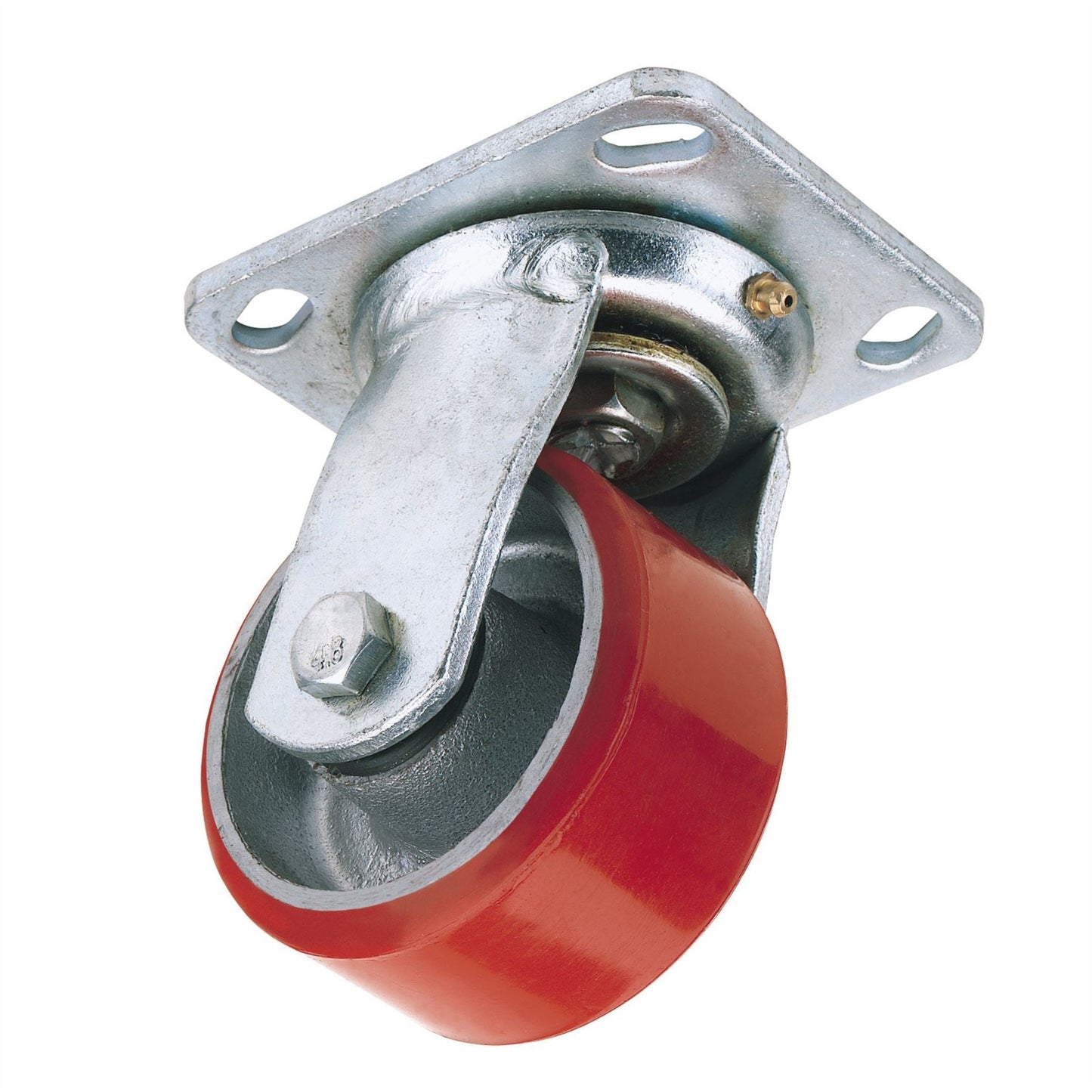 Draper 65526 Swivel Plate Fixing Heavy Duty Polyurethane Wheel 125mm Diameter S.W.L. 300kg Draper