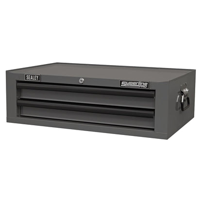 Sealey AP26029TG Mid-Box Tool Chest 2 Drawer with Ball-Bearing Slides - Grey/Black Sealey