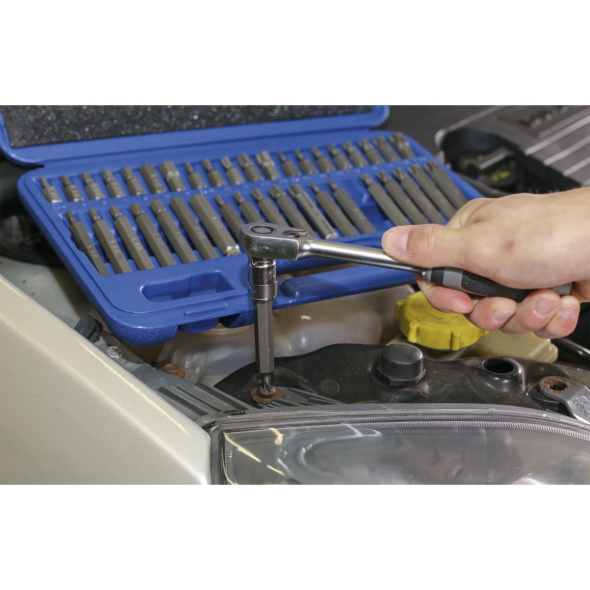 Sealey AK219 TRX-Star*/Hex/Spline Bit Set 42pc 3/8" & 1/2"Sq Drive Sealey