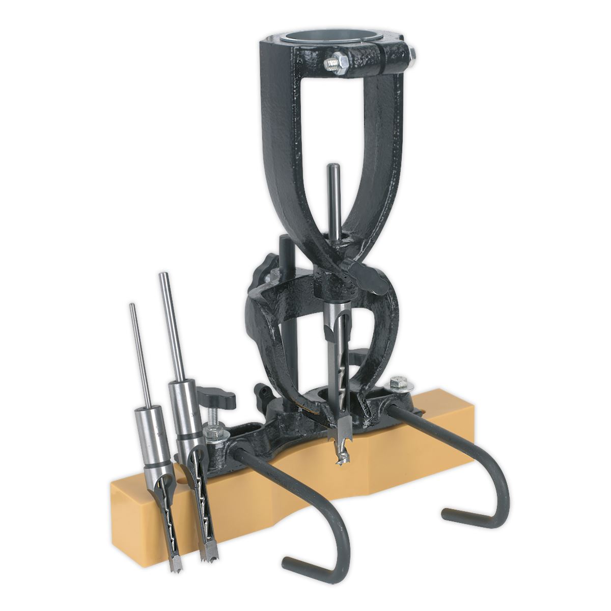 Sealey MA10 Wood Mortising Attachment 40-65mm with Chisels Sealey