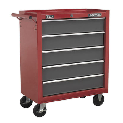 Sealey AP2250BBCOMBO Topchest & Rollcab Combination 14 Drawer with Ball-Bearing Slides - Red/Grey & 281pc Tool Kit Sealey
