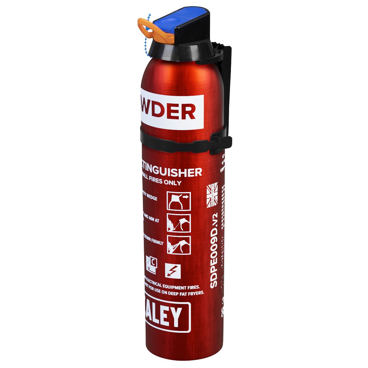 Sealey SDPE009D Fire Extinguisher 0.95kg Dry Powder - Disposable Sealey