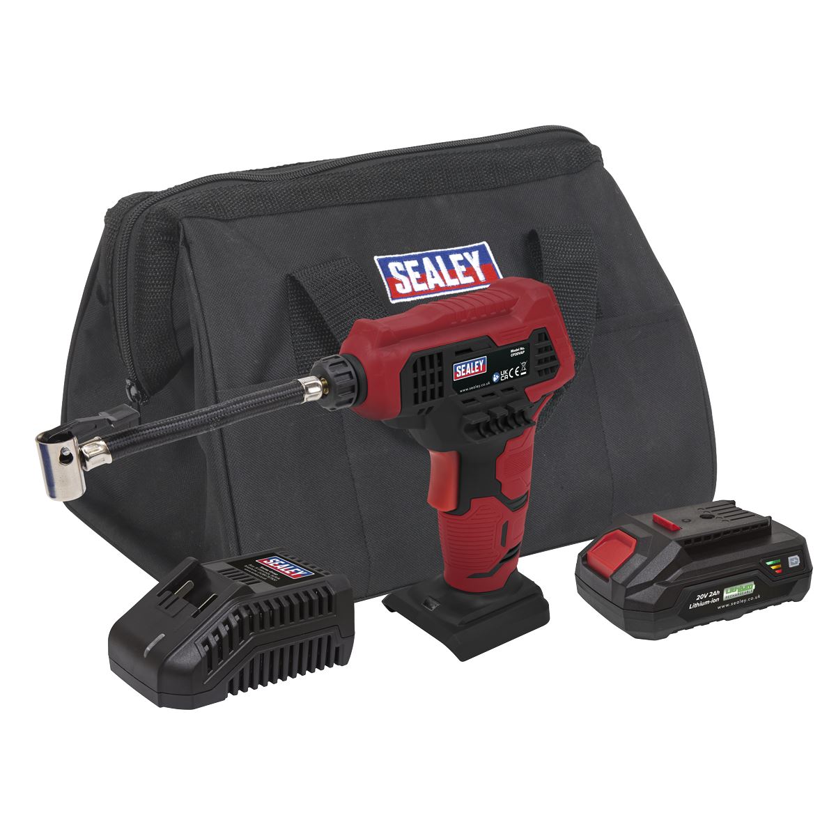 Sealey CP20VAPKIT1 Cordless Air Pump Kit 20V 2Ah SV20 Series Sealey