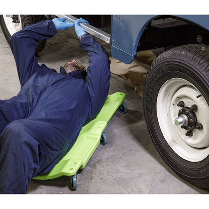 Sealey SCR80HV Composite Creeper with 6 Wheels - Hi-Vis Green Sealey