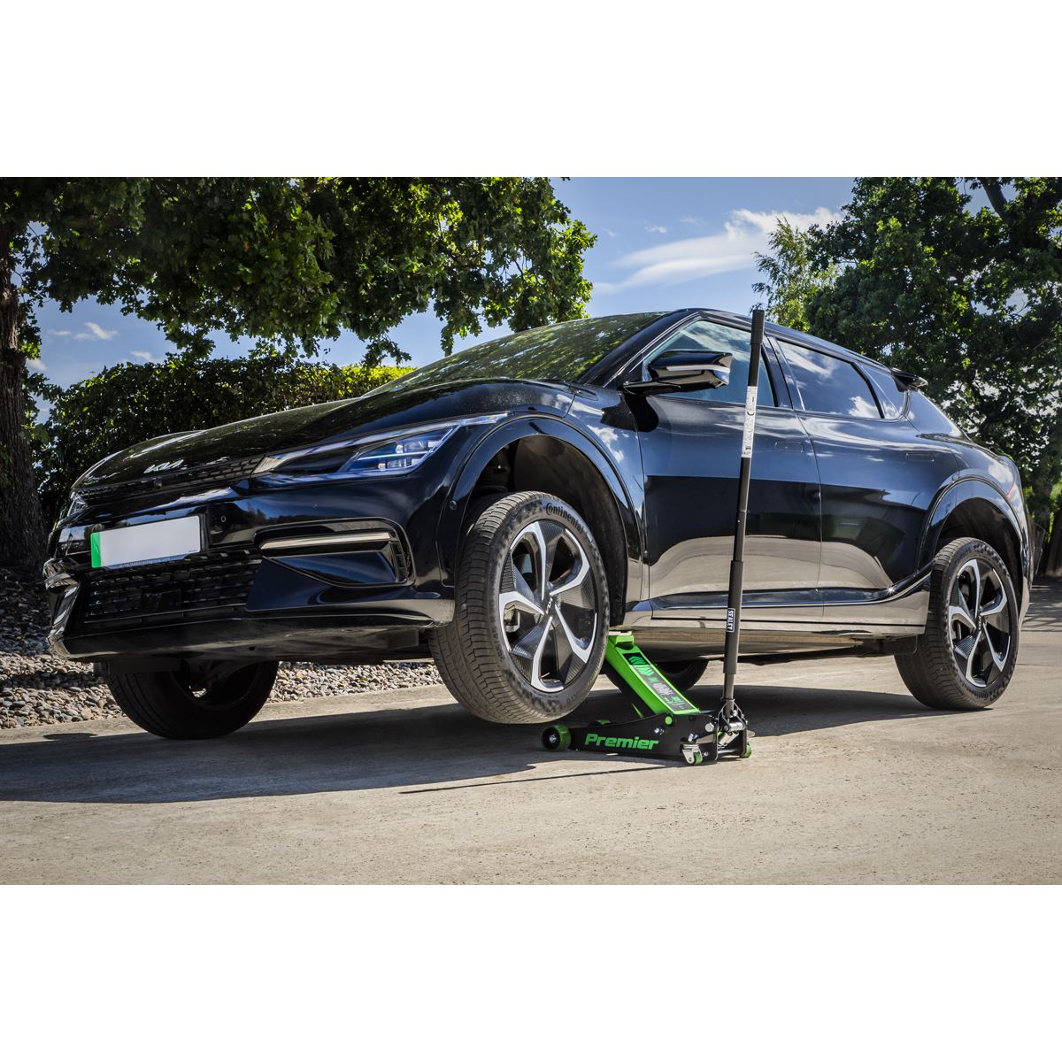 Sealey 4040AG Premier Low Profile Trolley Jack with Rocket Lift 4 Tonne - Green Sealey