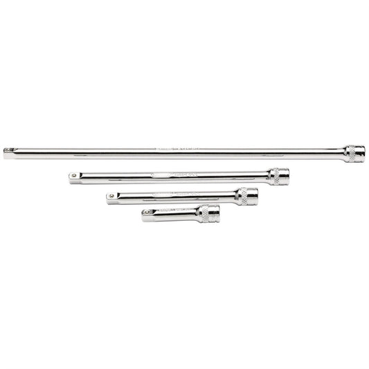 Draper 16765 Extension Bar Set 1/4" Sq. Dr. Polished Chrome 4 Piece Draper
