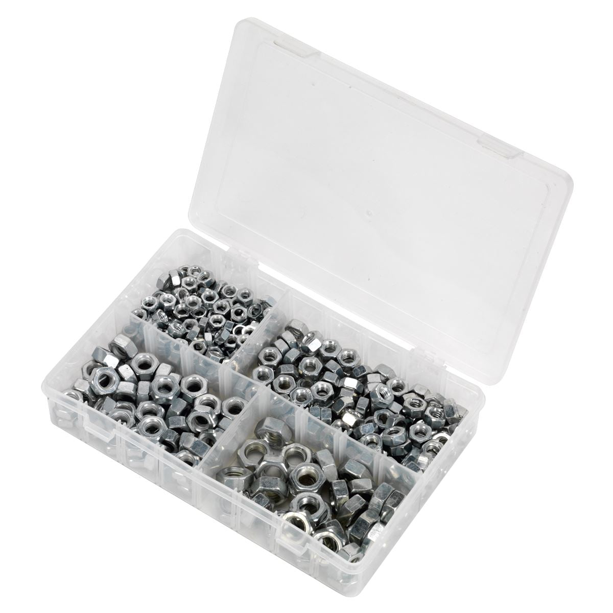 Sealey AB030SN Steel Nut Assortment 320pc 1/4"-1/2"UNC Sealey