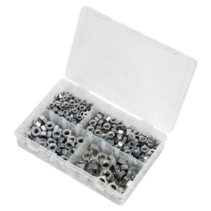 Sealey AB030SN Steel Nut Assortment 320pc 1/4"-1/2"UNC Sealey