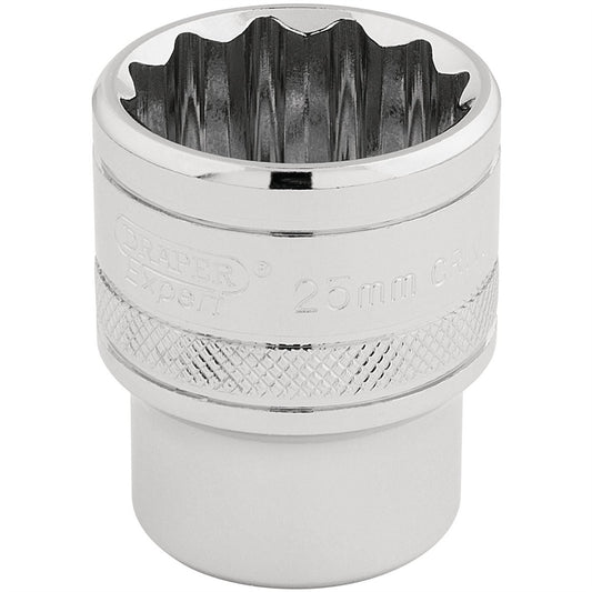 Draper 33418 HI-TORQ® 12 Point Socket 1/2" Sq. Dr. 25mm Draper