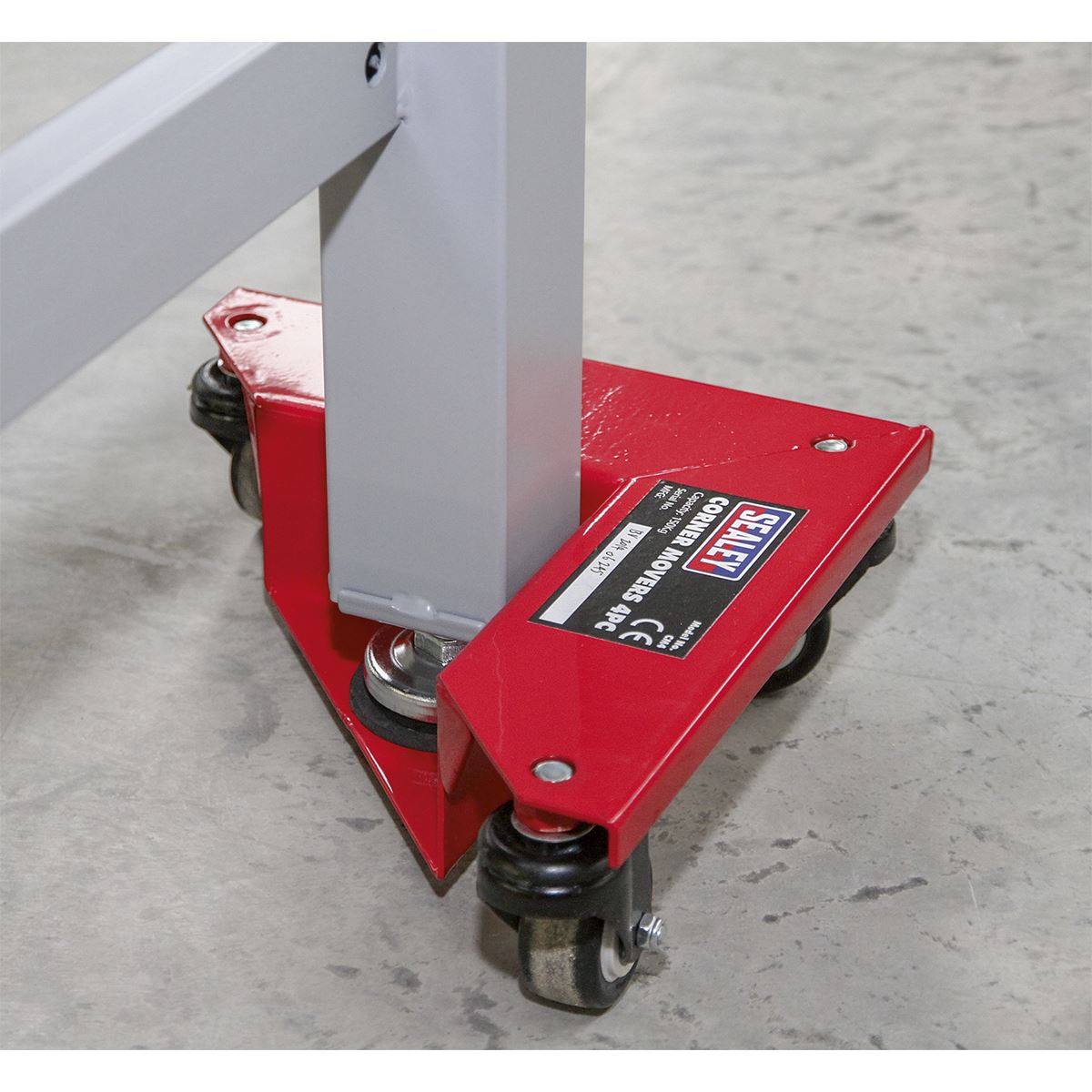 Sealey CM4 Corner Transport Dollies Set of 4 - 150kg Capacity Sealey